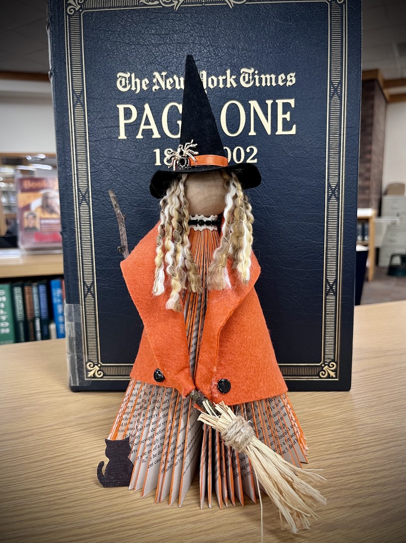 Crafty witch made out of a book