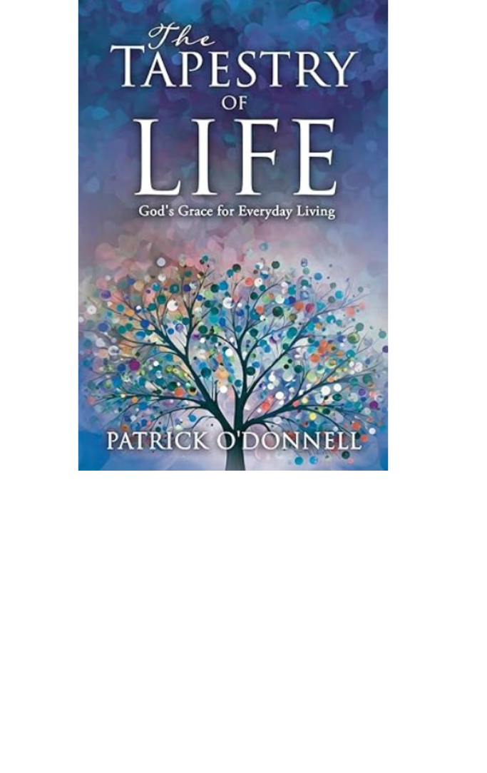 Book cover : Tree at bottom of picture with Tapestry of Life written across the top