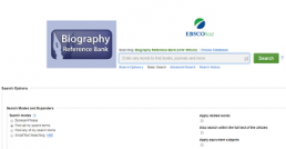 Biography Reference Bank screenshot