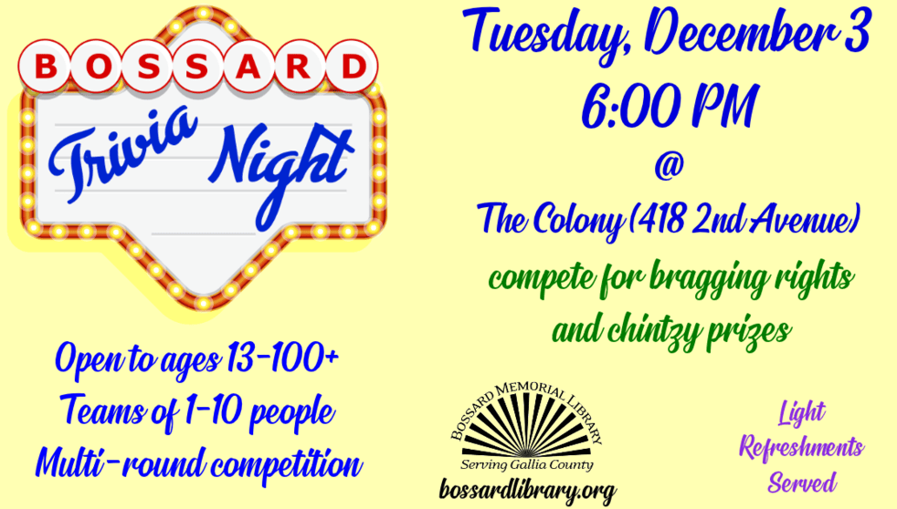 December 2024 Trivia Night